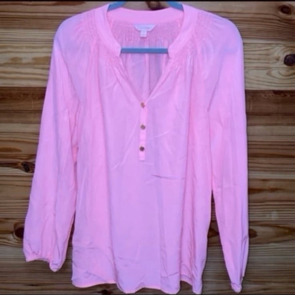 Lilly Pulitzer peach / coral Elsa top medium
